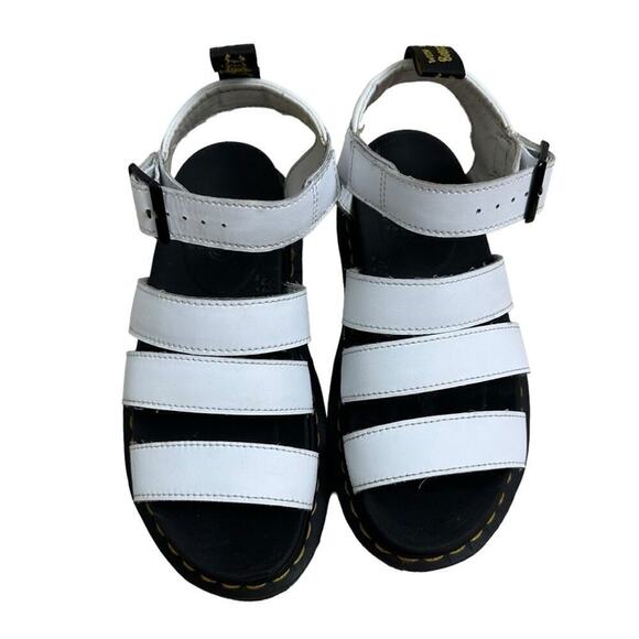 Dr. Martens Platform Sandals Blaire Hydro White Strappy Buckle Women’s Size 5 - Picture 2 of 8